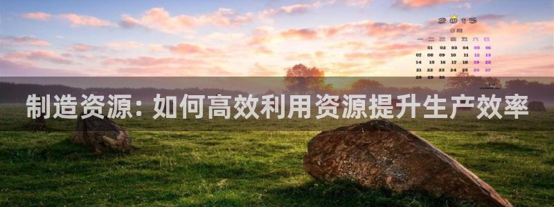 彩神怎么才能赢：制造资源: 如何高效利用资源提升生产效率