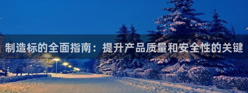 彩神v：制造标的全面指南：提升产品质量和安全性的关键