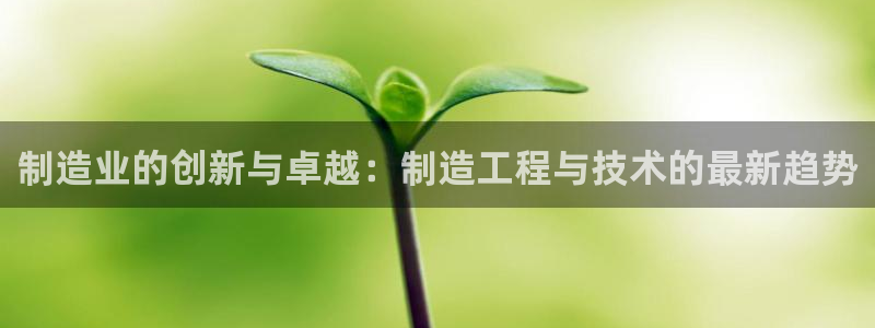 彩神vl官网：制造业的创新与卓越：制造工程与技术的最新趋势