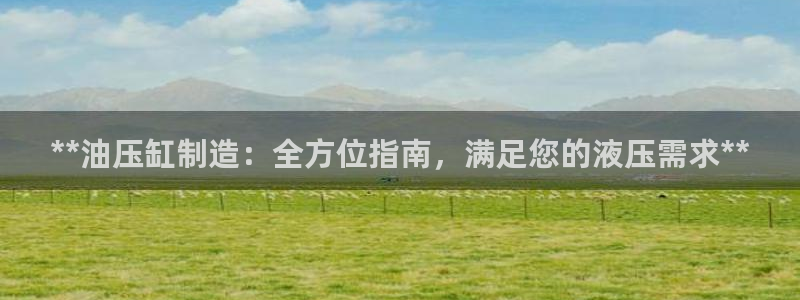 彩神viii是正规平台吗?：**油压缸制造：全方位指南，满足