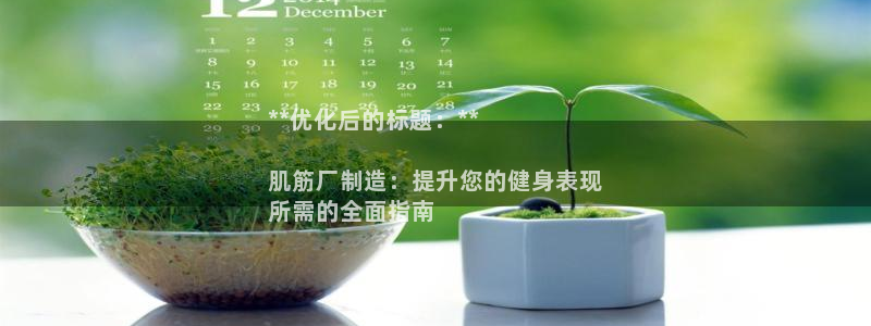 彩神广告有限公司：**优化后的标题：**

肌筋厂制造：提升您的健身表现
所需的全面指南