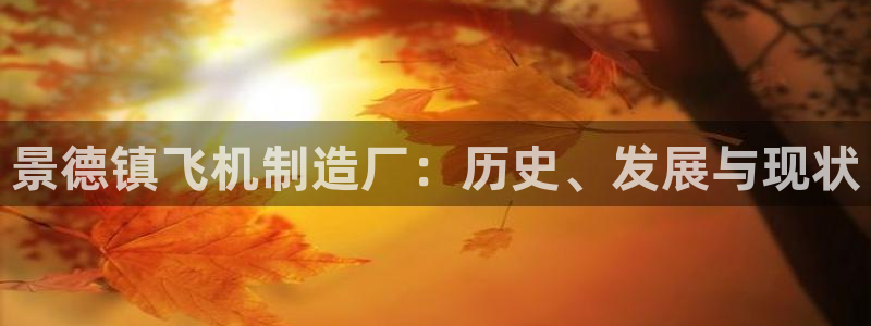 彩神vip购彩大厅在哪：景德镇飞机制造厂：历史、发展与现状