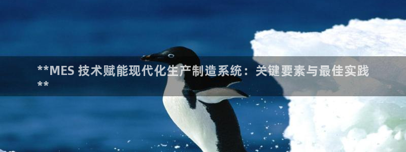 彩神VII官方版：**MES 技术赋能现代化生产制造系统：关键要素与最佳实践
**